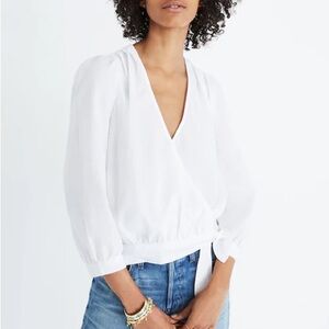 Madewell Cotton Wrap Top
